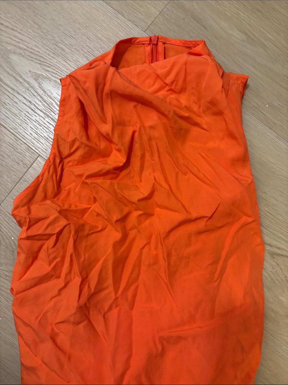 SHEIN Bright Orange Sleeveless Tunic Top